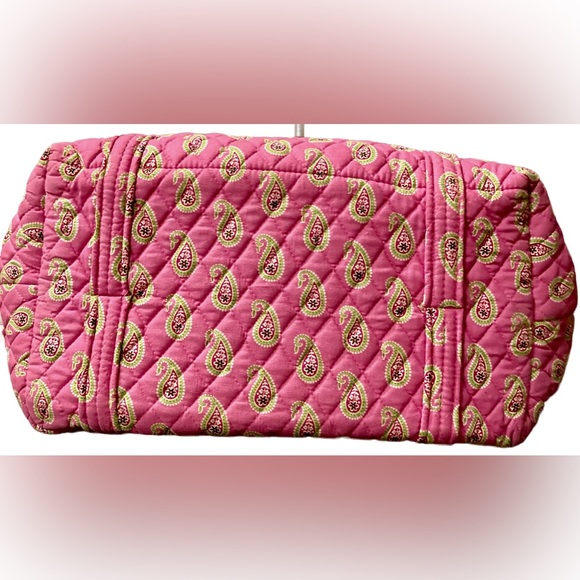 EUC Vera Bradley MADE IN THE USA 🇺🇸 Large Pink Paisley Travel Tote w/ID Holder - Picture 11 of 13